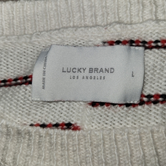 Lucky Brand Red Striped Sweater - Picture 6 of 13